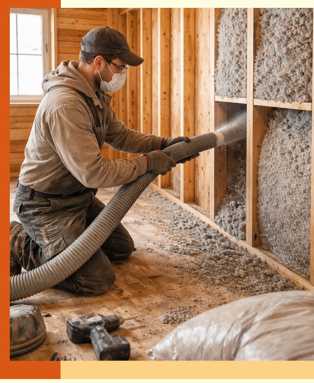 Утепление дачного дома эковатой в Ейске — быстро и надёжно