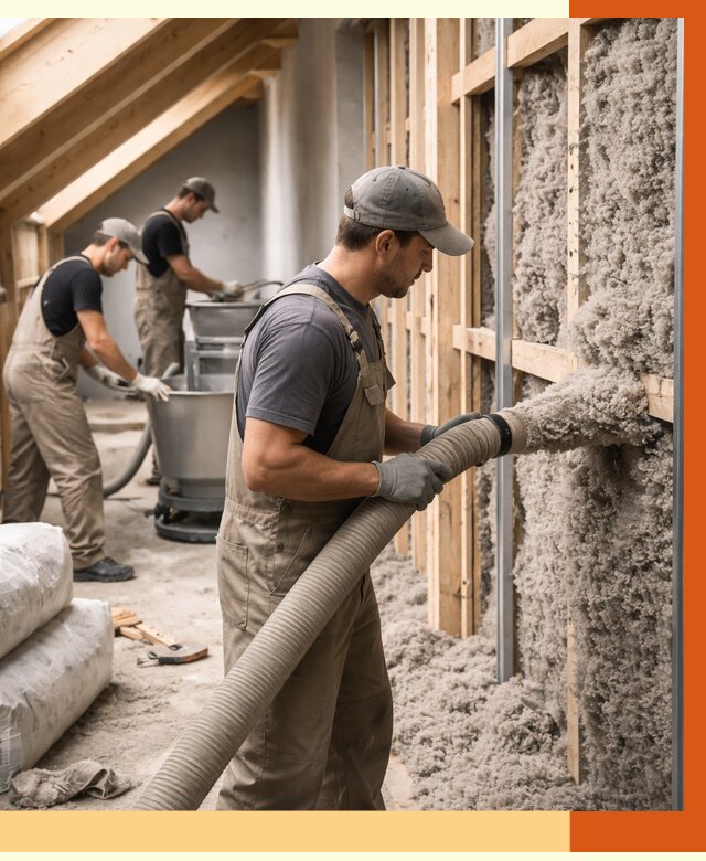 Утепление таунхауса эковатой в Ейске от 2267 руб./м² — монтаж и задувка | ТепломастерЕск