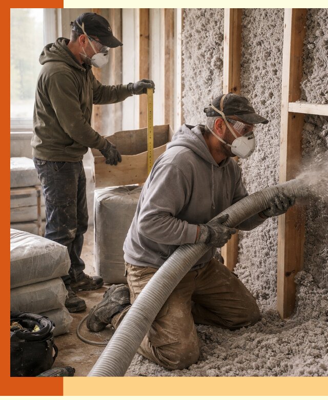 Утепление таунхауса эковатой в Ейске для максимально теплых стен