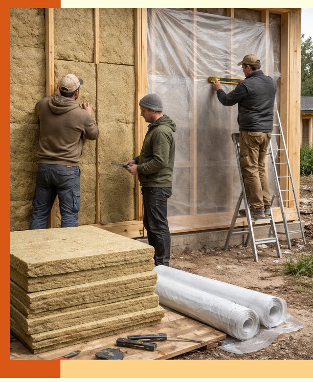 Утепление каркасного дома в Ейске под ключ с гарантией качества