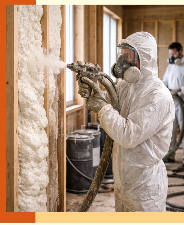 Утепление каркасного дома пенополиуретаном в Ейске