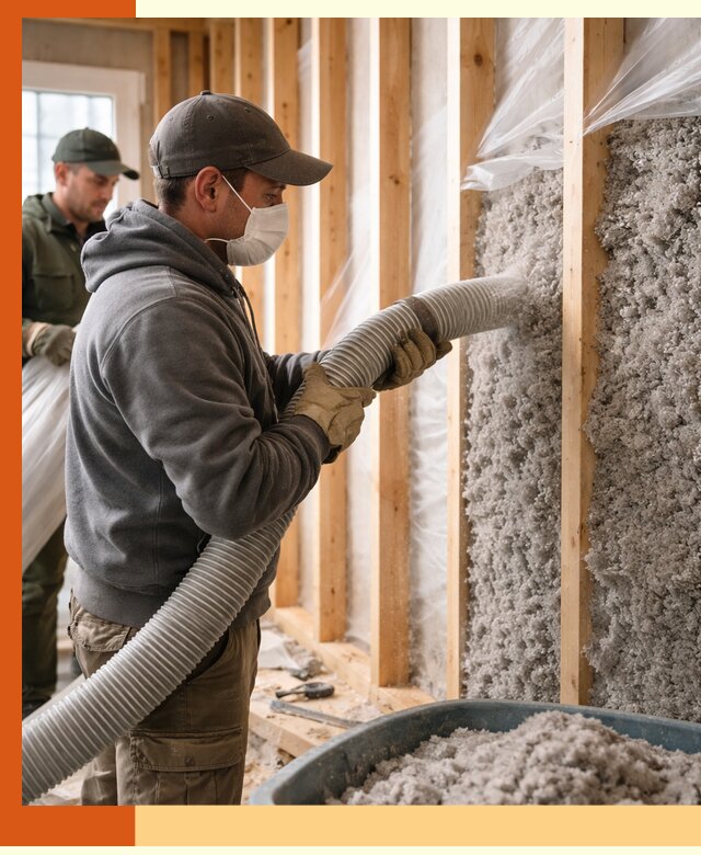 Утепление каркасного дома эковатой в Ейске — качественно и надолго