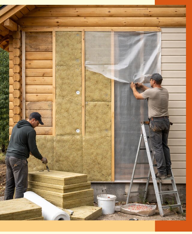 Утепление дома из бруса в Ейске от 3865 руб./м2 — работы под ключ | ТепломастерЕск