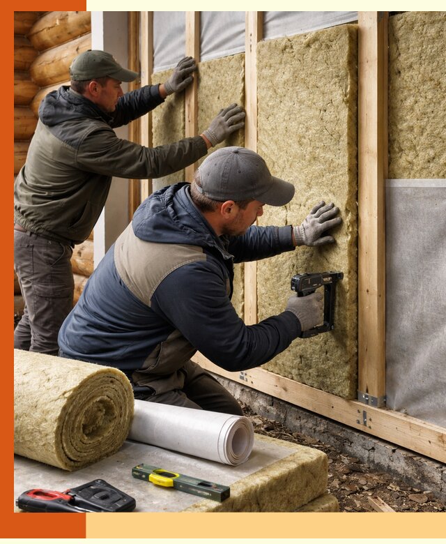 Утепление бревенчатого дома под ключ в Ейске