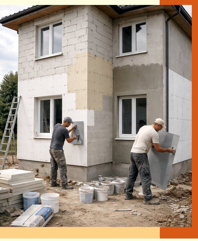 Утепление дома из газобетона в Ейске от 4329 руб./м² — заказать у ТепломастерЕск