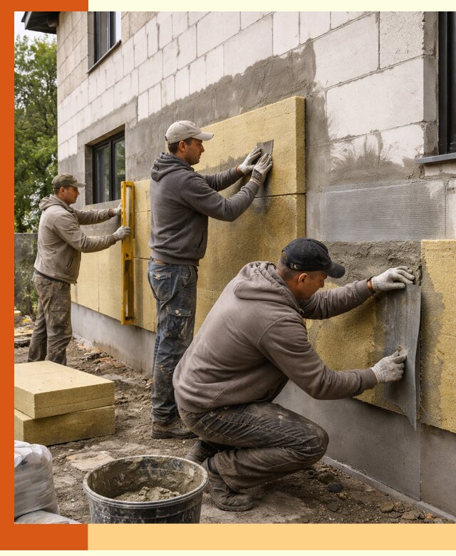 Утепление дома из газобетона в Ейске качественно и долговечно
