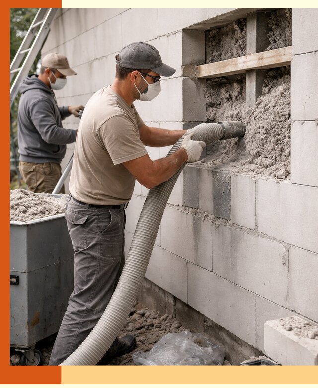 Утепление дома из газобетона эковатой в Ейске