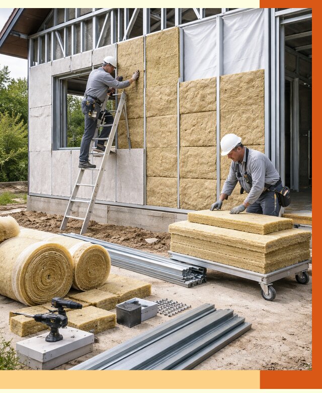 Утепление дома из ЛСТК в Ейске от 5359 руб./м² — профессионально | ТепломастерЕск