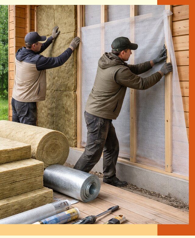 Утепление дома из двойного бруса в Ейске от 4947 руб./м² — ТепломастерЕск под ключ