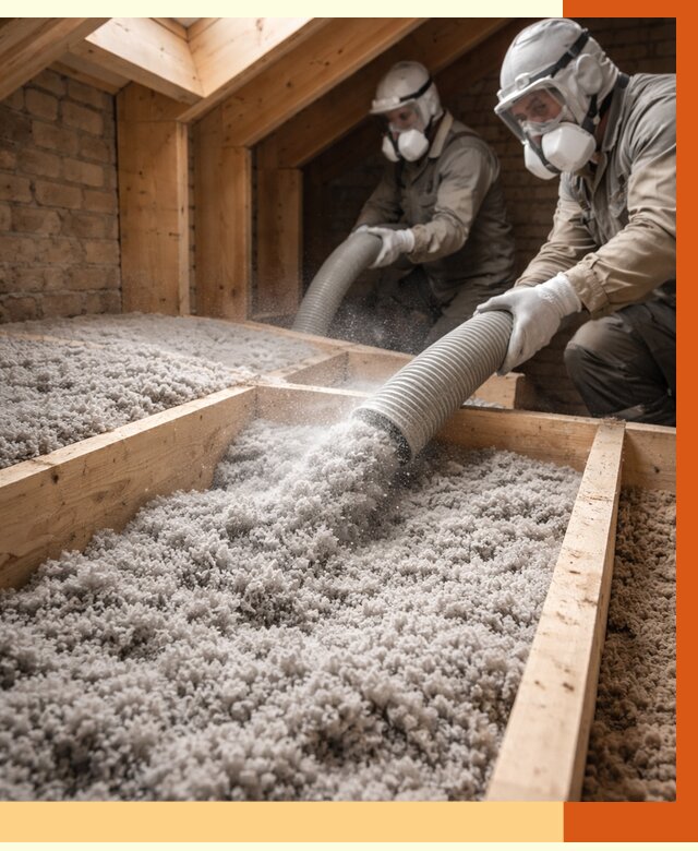 Утепление коттеджа эковатой в Ейске от 2577 руб./м² — комплексная задувка и монтаж | ТепломастерЕск