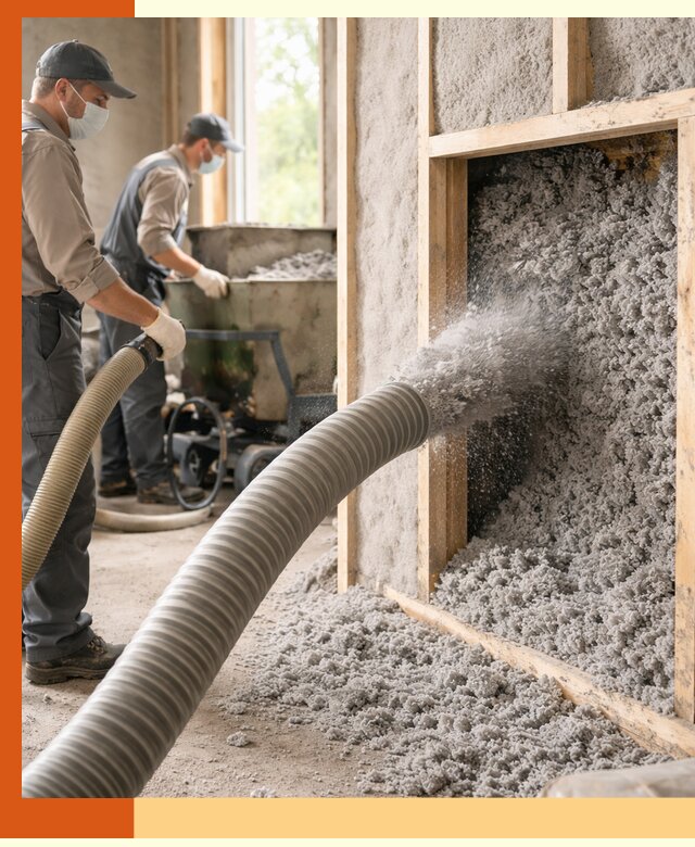 Утепление коттеджа эковатой в Ейске с гарантией качества