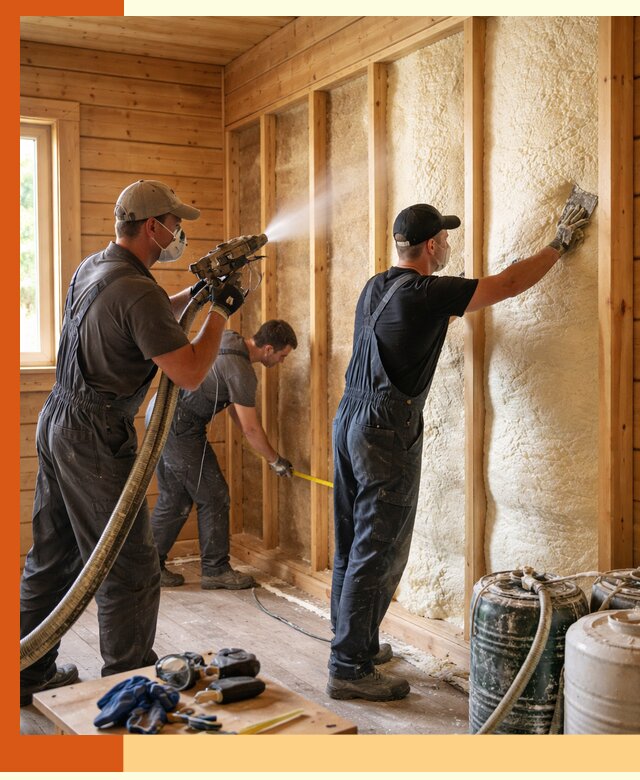 Утепление бани пенополиуретаном (ППУ) в Ейске