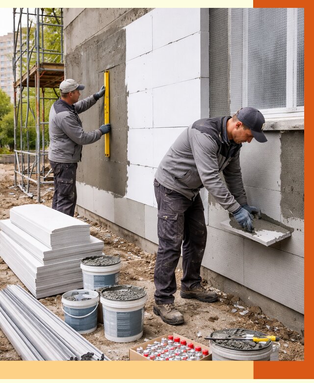 Утепление фасада и стен снаружи в Ейске от 4329 руб. | ТепломастерЕск