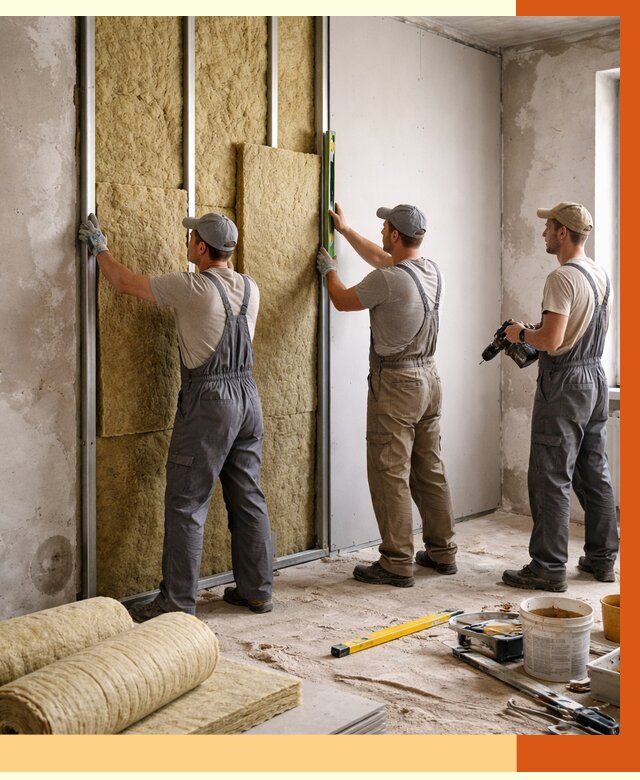 Утепление стен изнутри в Ейске от 2319 руб/м² под ключ | ТепломастерЕск