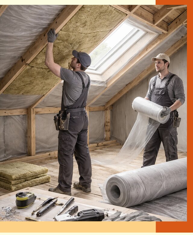 Утепление крыши изнутри мансарды в Ейске от 4329 руб./м² | ТепломастерЕск