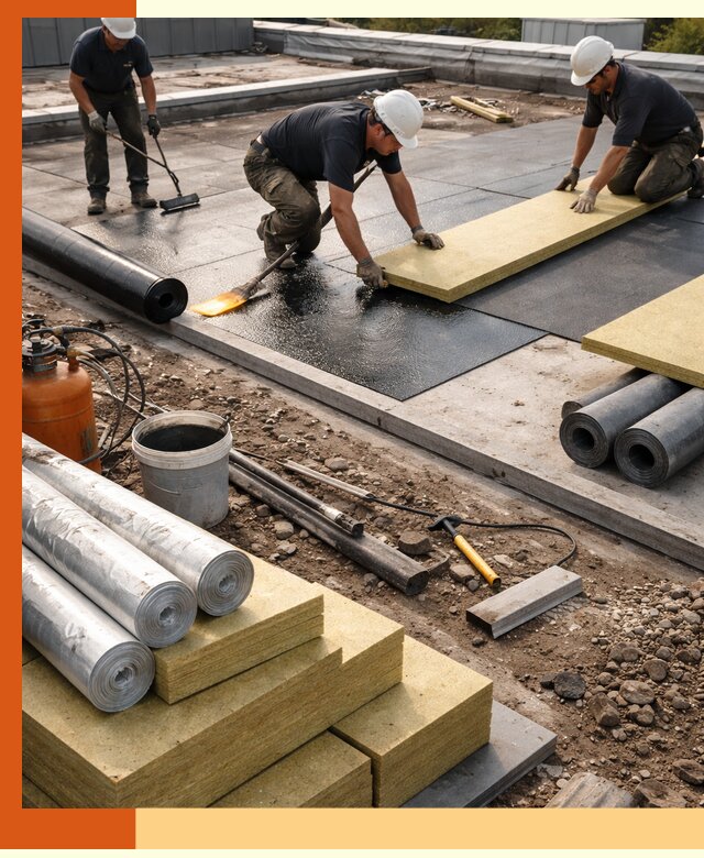 Утепление плоской крыши в Ейске — надежная теплоизоляция и герметизация