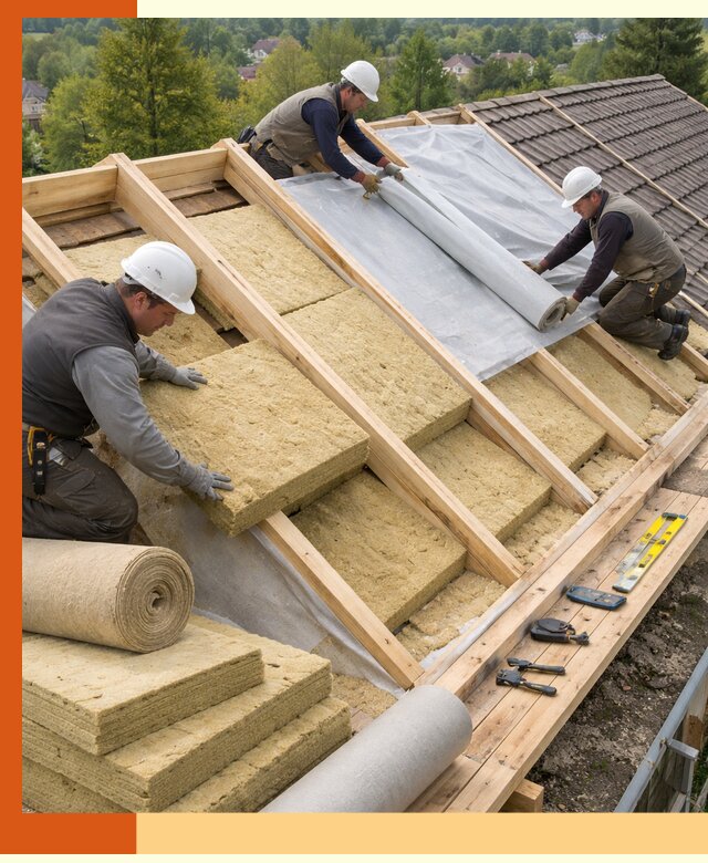 Утепление скатной крыши в Ейске качественно и надёжно