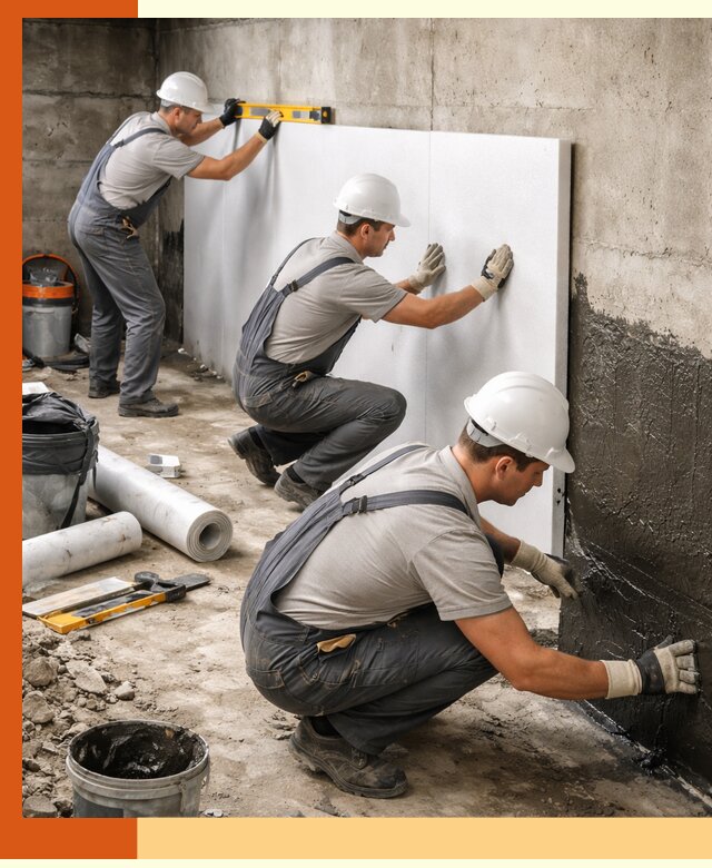 Утепление фундамента изнутри профессионально в Ейске