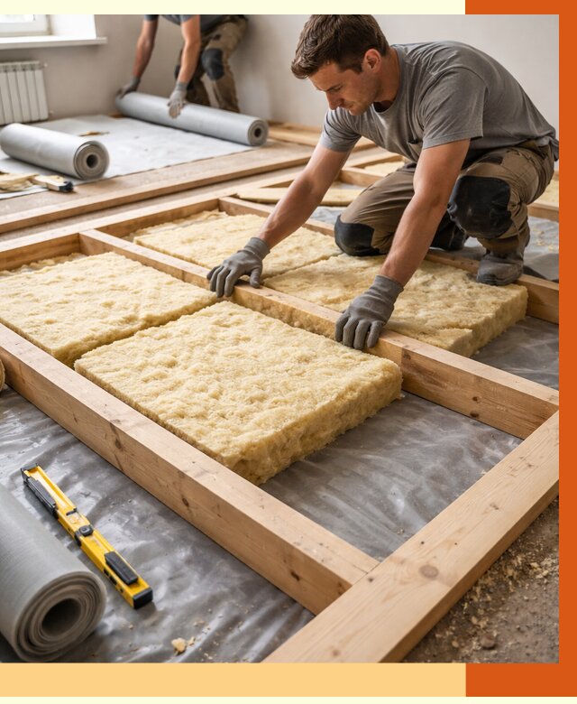 Утепление деревянного пола в Ейске от 1546 руб./м2 под ключ | ТепломастерЕск