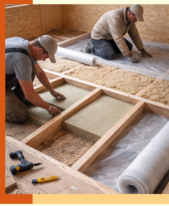 Профессиональное утепление деревянного пола в Ейске