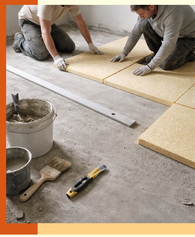 Утепление бетонного пола в Ейске профессионально и недорого