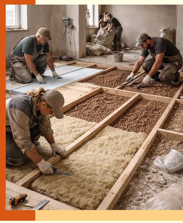 Утепление перекрытий жилых и промышленных зданий в Ейске