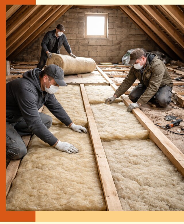 Утепление чердака в Ейске — профессиональная теплоизоляция кровли