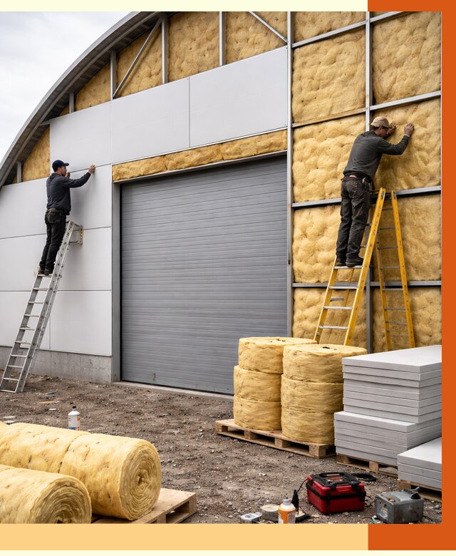 Утепление ангара пенополиуретаном в Ейске от 7420 руб./м² — комплекс от ТепломастерЕск