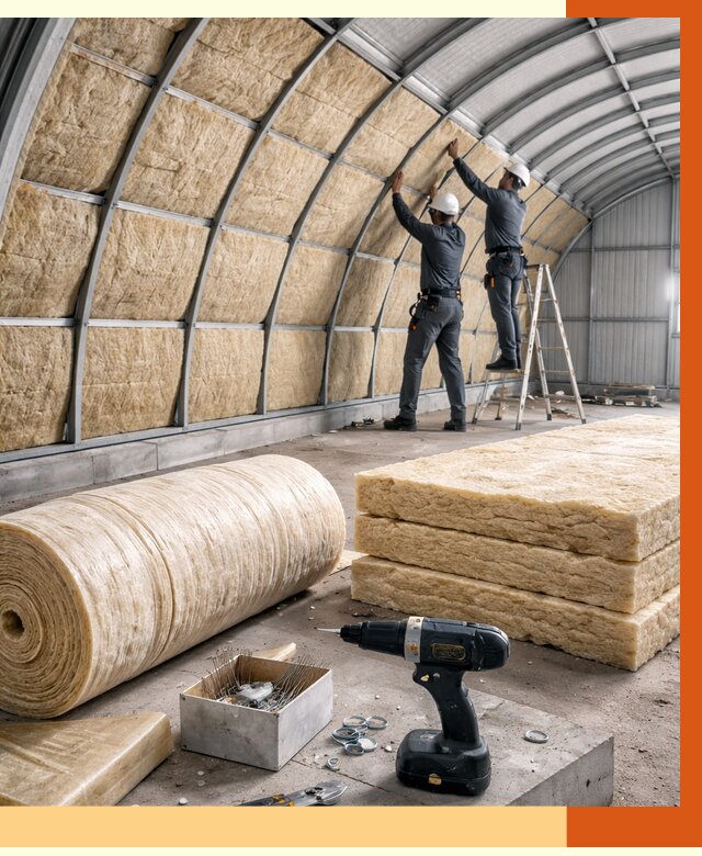 Утепление арочного ангара в Ейске от 3298 руб./м2 под ключ | ТепломастерЕск