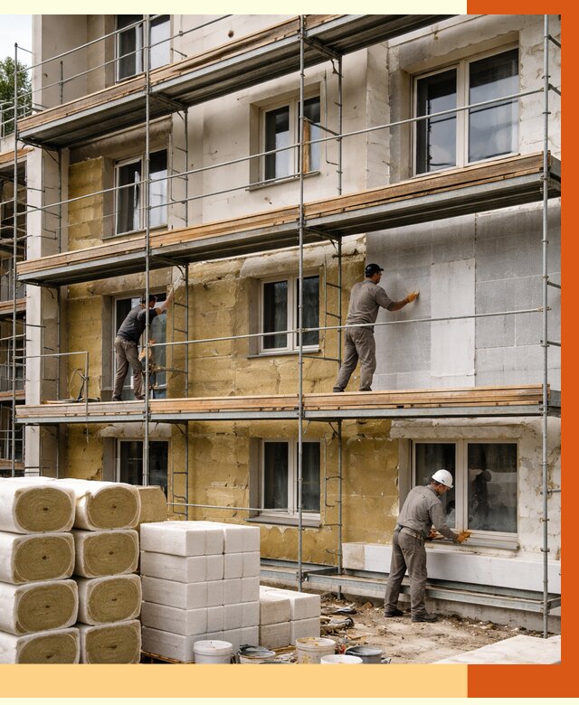 Утепление гостиницы в Ейске от 7420 руб./м2 — комплексно, ППУ, под ключ | ТепломастерЕск