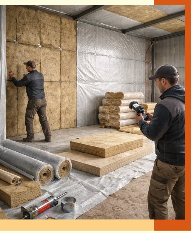 Утепление теплого склада в Ейске под ключ от 11852 руб/м² | ТепломастерЕск