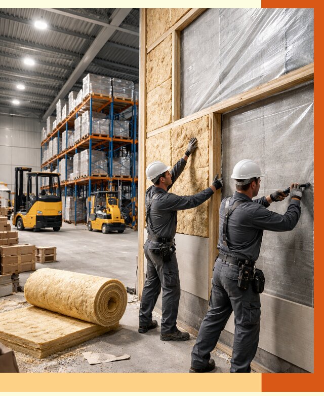 Утепление склада с техникой в Ейске от 4329 руб./м2 — комплексно под ключ | ТепломастерЕск