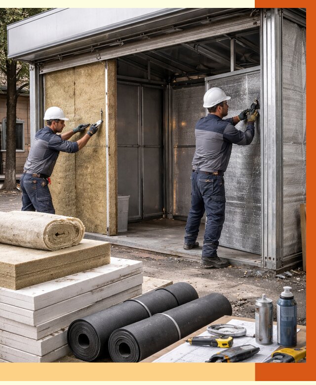 Утепление павильона шаурма в Ейске под ключ от 1237 руб. за м² | ТепломастерЕск