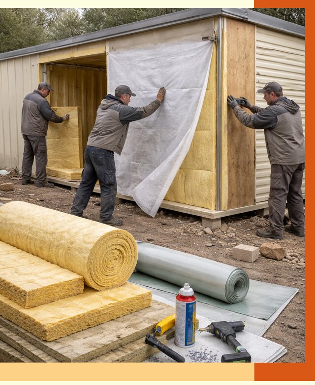 Утепление строительной бытовки в Ейске от 12883 руб. под ключ | ТепломастерЕск