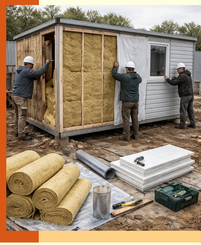 Утепление строительной бытовки под ключ в Ейске для любых условий