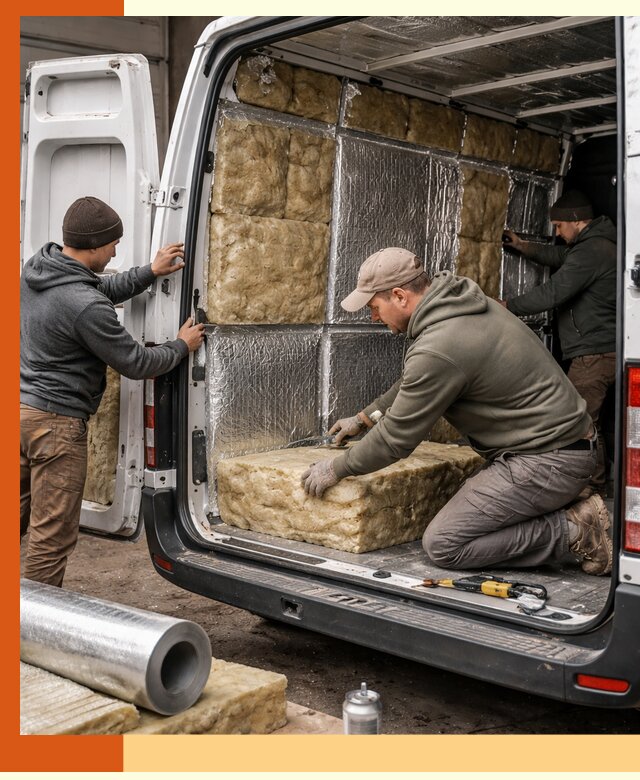 Утепление фургона в Ейске: профессиональная теплоизоляция и шумоизоляция