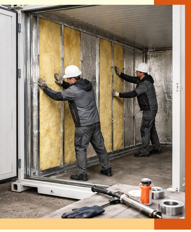 Утепление рефрижераторного контейнера в Ейске от 46377 руб./м² | ТепломастерЕск