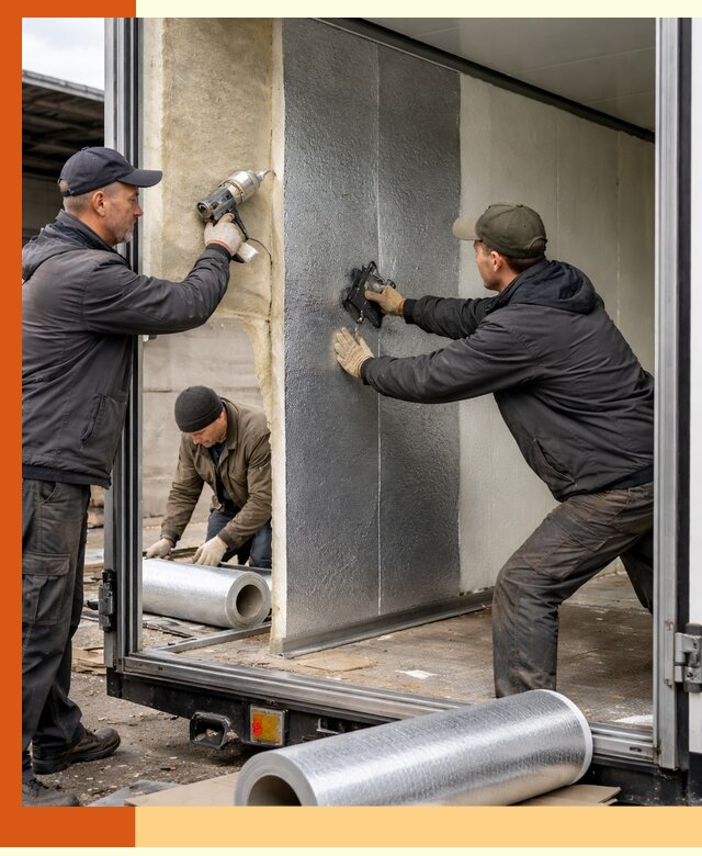 Утепление холодильного кузова в Ейске — монтаж и теплоизоляция