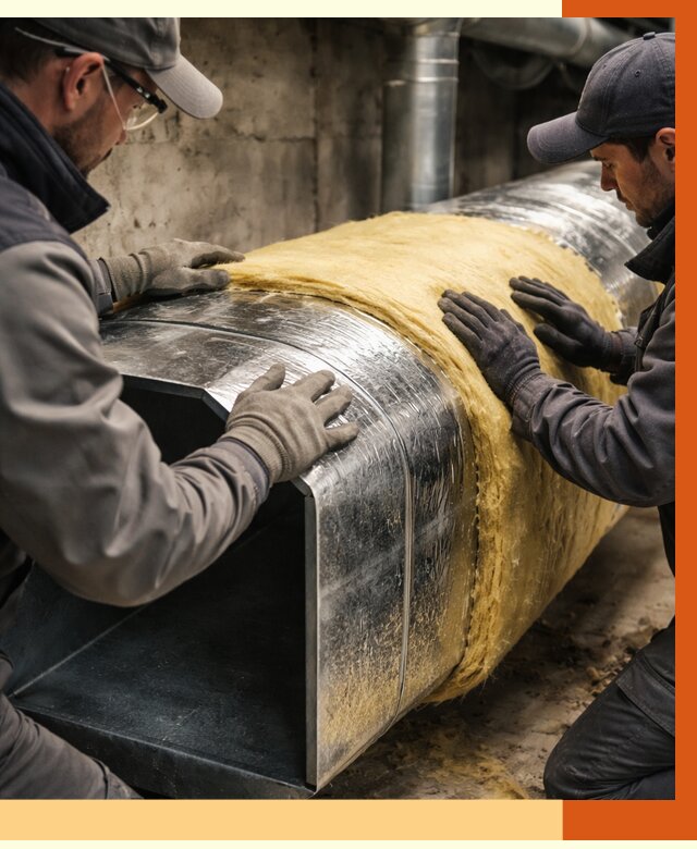 Утепление воздуховодов в Ейске от 4329 руб. — теплоизоляция вентиляции | ТепломастерЕск