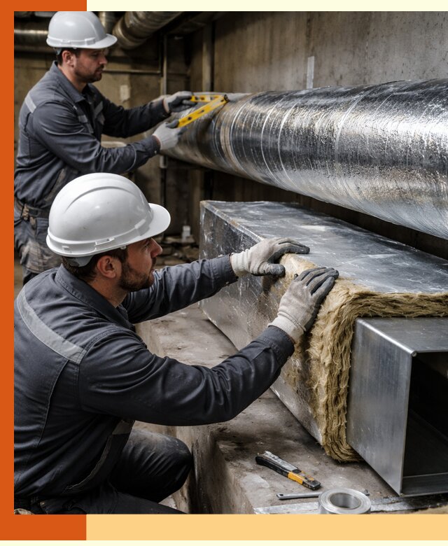 Профессиональное утепление воздуховодов и теплоизоляция в Ейске