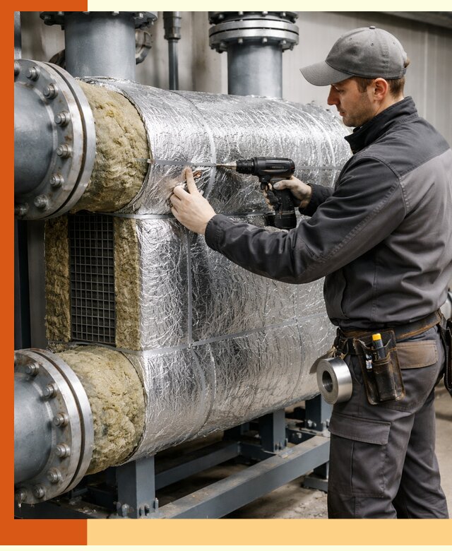 Утепление теплообменника в Ейске — профессиональная теплоизоляция оборудования