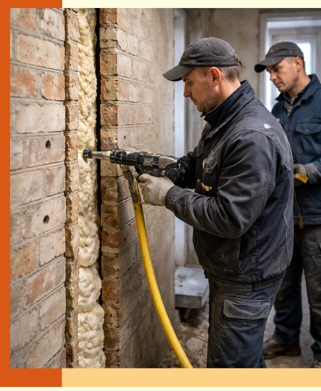 Межстеновое утепление пенополиуретаном в Ейске