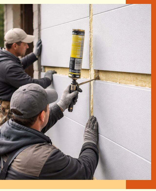 Утепление сэндвич панелей ППУ в Ейске от 4329 руб. за м2 | ТепломастерЕск