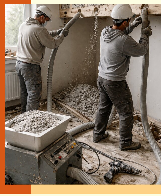 Заполнение пустот перекрытий пеной и наполнителями в Ейске