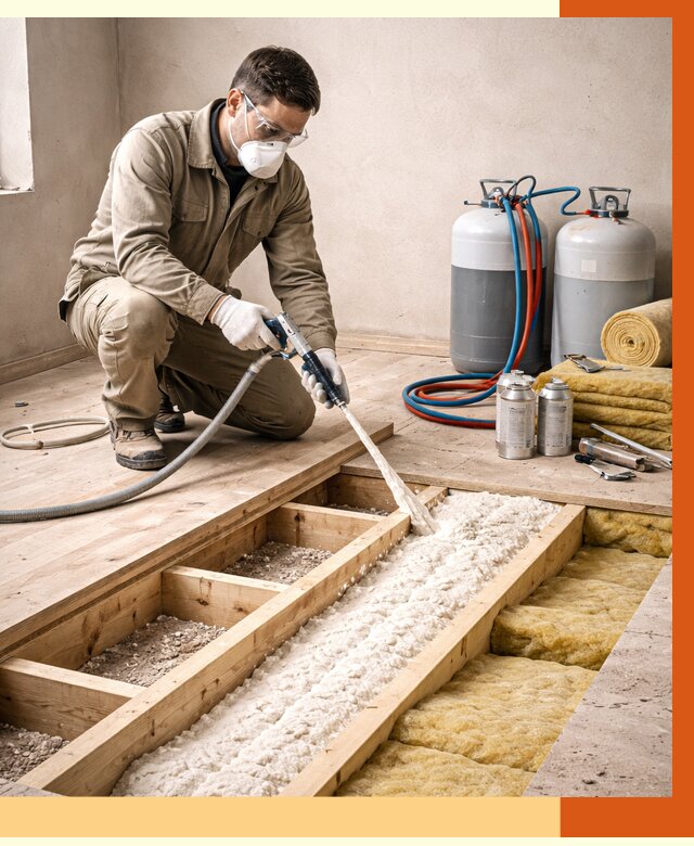 Заполнение полостей межэтажного перекрытия в Ейске от 4329 руб. | ТепломастерЕск