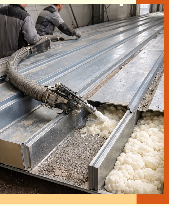 Заполнение пустот кровельных панелей в Ейске от 7420 руб. под ключ | ТепломастерЕск