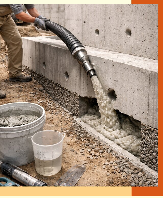 Заполнение полостей фундамента в Ейске от 7008 руб. под ключ | ТепломастерЕск