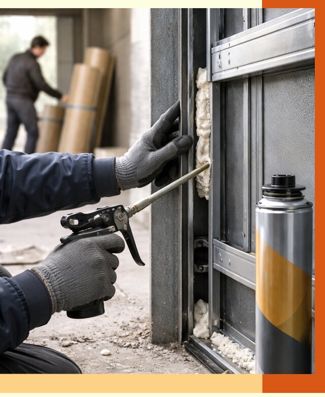 Заполнение пустот ворот в Ейске от 4638 руб. — заливка ППУ, утепление под ключ | ТепломастерЕск