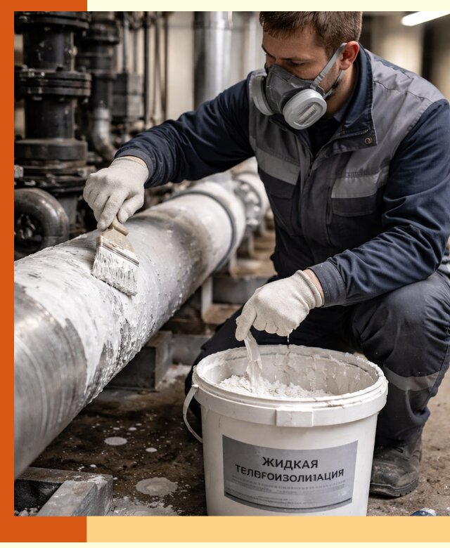 Утепление оборудования жидкой теплоизоляцией в Ейске