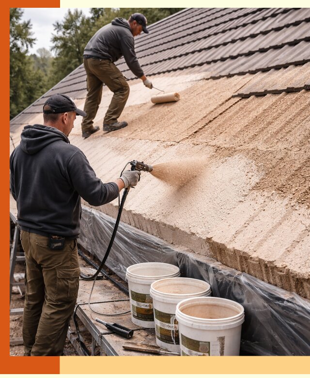 Утепление кровли жидкой пробкой в Ейске для домов и зданий